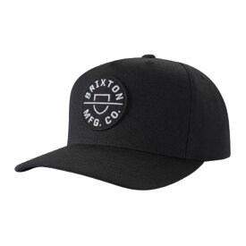 BRIXTON ( ブリクストン ) / スナップバック キャップ 帽子 / CREST C MP CAP - BLACK / 11001-BLACK / メンズ スケートボード スケボー アパレル サーフ ブランド カリフォルニア　アメカジ BRIXTONのキャップ 【t79】