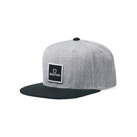 BRIXTON ( ブリクストン ) / スナップバック キャップ 帽子 / ALPHA SQUARE MP SNAPBACK - HEATHER GREY x BLACK / 11199-HTGBK / メンズ スケートボード スケボー アパレル サーフ ブランド カリフォルニア　アメカジ BRIXTONのキャップ 【t79】