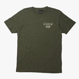 [正規品 無料ラッピング可] DEUS EX MACHINA ( デウスエクスマキナ ) / 半袖 Tシャツ / THINKER TEE - LEAF MARLE / DMS2011411B / メンズ カーキ サーフブランド 緑