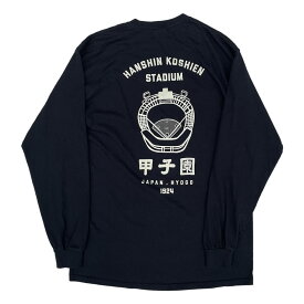 JHANKSON(ジャンクソン) x 甲子園球場 コラボ / 長袖Tシャツ ロンT / 甲子園 LS TEE - BLACK / メンズ ブラック 阪神甲子園球場