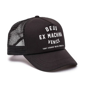 [正規品 無料ラッピング可] DEUS EX MACHINA ( デウスエクスマキナ ) メッシュキャップ 帽子/ VENICE ADDRESS TRUCKER - BLACK / DMA47620 / メンズ レディース ユニセックス スナップバック CAP　 デウス エクス マキナ DEUSのキャップ 【t79】