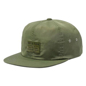 [���K�戵�X] BRIXTON �u���N�X�g�� / �X�g���b�v�x���g�L���b�v �t���[�T�C�Y �X�q / VINTAGE NYLON MP CAP - OLIVE SURPLUS / 11336 - OLVSP / �����Y ���f�B�[�X �t���[�T�C�Y 23SS