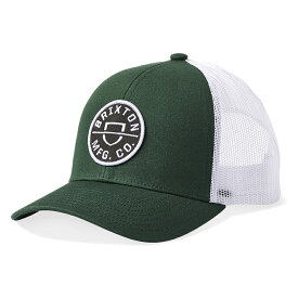 BRIXTON ( ブリクストン ) / スナップバック メッシュキャップ 帽子 / CREST X MP MESH CAP - SPRUCE x WHITE / 10921 - SPRWH / メンズ 23SS