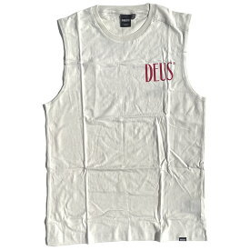 [正規品 無料ラッピング可]DEUS EX MACHINA (デウスエクスマキナ) / ノースリーブ タンクトップ / ROSSO MUSCLE - VINTAGE WHITE / DMP221661B / メンズ サーフブランド バイカーブランド ホワイト 白