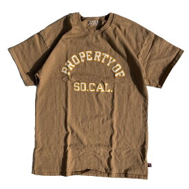 SLOPPY(スラッピー) / 厚手 半袖 Tシャツ / SO.CAL - DESERT / SL23SS-010 / メンズ MADE IN USA キャメル ブラウン アメリカ製 カリフォルニア