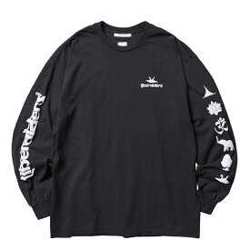 LIBERAIDERS(リベレイダース) / プリント ロンT / ロングTシャツ / SLEEVE LOGO L/S TEE- BLACK / 705032401 / メンズ