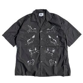 WAX(ワックス) / オープンシャツ / 1978 open shirt - BLACK / WX-0342 / メンズ THM 日本製