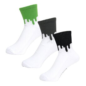 LIXTICK(リックスティック) / 靴下 クルーソックス / DRIP SOCKS 3PACK - 1ST(GREEN,GRAY,BLACK)