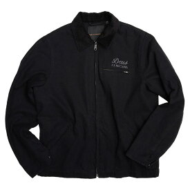 DEUS EX MACHINA (デウスエクスマキナ) / ワークジャケット / ADDRESS WORKWEAR JACKET - BLACK / DMF86343 / メンズ 黒 ブラック シンプル 刺繍 シンプル
