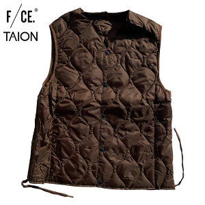 TAION BY F/CE. PACKABLE DOWN VEST - BROWN/ FSP09232U0002 / FCE �^�C�I�� �o�C �G�t�V�[�C�[ �p�b�J�u���C���i�[�_�E���x�X�g �����Y ���f�B�[�X �u���E��