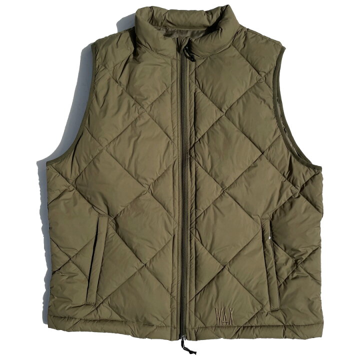 楽天市場】WAX(ワックス) / 中綿ベスト / Puff vest - KHAKI / WX-0390 