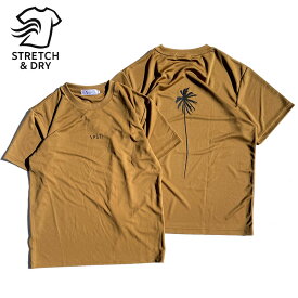 PACIFIC STANDARD TIME / 半袖ストレッチドライTシャツ / ALWAYS DRY PALM TREE TEE - DRAB / メンズ PST 速乾 ラッシュT ラッシュガード ジムウェア トレーニングウェア ヨガウェア フィットネスウェア 20代 30代 40代 50代 父の日 プレゼント