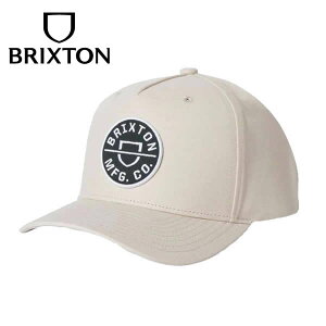 [���K�戵�X] BRIXTON �u���N�X�g�� / �X�i�b�v�o�b�N�L���b�v �X�q / CREST C MP SNAPBACK - BEIGE / 11001-BEIGE / �����Y ���f�B�[�X �t���[�T�C�Y 23FW