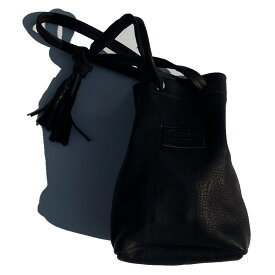 NASNGWAM (ナスングワム) / 巾着 レザー バッグ / DEARSKIN WHISKY BAG - BLACK / EM2326402 / 日本製 メンズ レディース ブラック 黒 シンプル