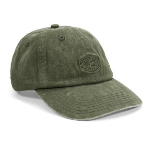 DEUS EX MACHINA ( �f�E�X�G�N�X�}�L�i ) / �R�b�g���x�[�X�{�[���L���b�v �X�q / SHIELD GARMENT DYED DAD CAP - CYPRESS GREEN / DMF257382 / �����Y ���f�B�[�X �J�[�L�O���[�� �� �E�H�b�V�� �V�[���h���S ��� 