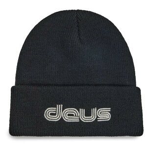 DEUS EX MACHINA ( �f�E�X�G�N�X�}�L�i ) / �r�[�j�[ �j�b�g�L���b�v / DOUBLE TRACK BEANIE - BLACK / DMF257323 / �����Y ���f�B�[�X �u���b�N �� ��� �V���v�� �j�b�g�X �H�~ �܂�Ԃ� 2�D�� ���̓� �����Y 