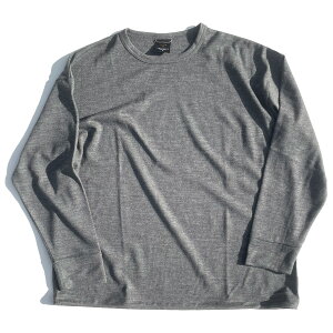 AXESQUIN.MODIFIED (�A�N�V�[�Y�N�C�� ) / �����m�E�[�� ����T ����T�V���c / MERINOWOOL BASIC L/S TEE - CHARCOAL / 321122 / �����Y �� �u���b�N �V���v�� ���n
