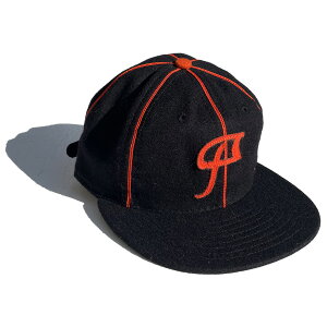 EBBETS FIELD FLANNELS(�G�x�b�c) / �X�q �x�[�X�{�[���L���b�v �E�[�� USA�� / MONTREAL BLACK PANTHERS 1936 VINTAGE BALLCAP / BLACK x ORANGE / �����Y