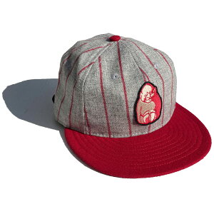 EBBETS FIELD FLANNELS(�G�x�b�c) / �X�q �x�[�X�{�[���L���b�v �E�[�� USA�� / BILIKENS CIGARROS 1921 VINATGE BALLCAP / GREY x RED / �����Y �r���P��