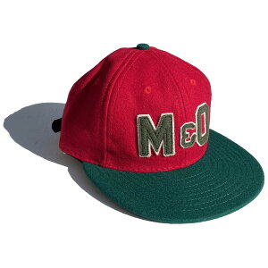 EBBETS FIELD FLANNELS(�G�x�b�c) / �X�q �x�[�X�{�[���L���b�v �E�[�� USA�� / M&O CIGARS 1946 VINATGE BALLCAP / RED x GREEN / �����Y