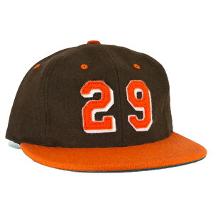 EBBETS FIELD FLANNELS(�G�x�b�c) / �X�q �x�[�X�{�[���L���b�v �E�[�� USA�� / 29 SATCHEL PAIGE 1952 SIGNATURE SERIES BALLCAP / BROWN x ORANGE / �����Y