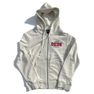 DEUS EX MACHINA ( �f�E�X�G�N�X�}�L�i ) / �X�E�F�b�g �W�b�v�p�[�J�[ / BUCK UP ZIP HOODIE - LT GREY MARLE / D261MZH329 / �z���C�g �O���[ ���S