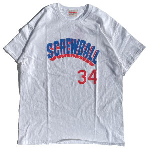 JHANKSON�i�W�����N�\���j / ����T�V���c / SCREWBALL TEE - WHITE / JH26SS-005CS / 34 �����Y �z���C�g �� �싅 �X�N�����[�{�[�� 34