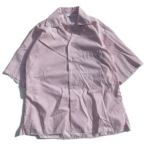 WAX(���b�N�X) / �����I�[�v���J���[�V���c / Stripe open shirts - RED / WX-0503 / �����Y THM ���{�� �X�g���C�v ���b�h