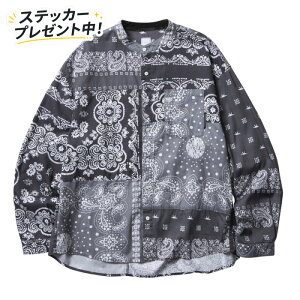 �X�e�b�J�[�v���[���g�I LIBERAIDERS(���x���C�_�[�X) / �o���h�J���[ �y�C�Y���[�� �V���c / BANDANA SHIRT - BLACK / 711032501 / �����Y