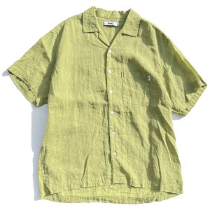 WAX(���b�N�X) / ���� �I�[�v���J���[�V���c ���l���V���c / LINEN SHIRTS - YELLOW / WX-0504 / �����Y THM ���{�� ���C���C�G���[