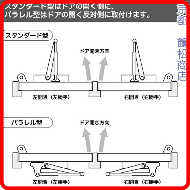 楽天市場 ニュースター ドアクローザ P 1 シルバーパラレル型 ストップ付 日本ドアチェック製造 P1 京都鶴松商店