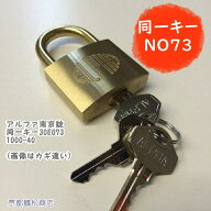 アルファ　南京錠【1000-40　同一キー　30E073(No73) キー3本付】