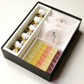 お中元 御中元 京都 鶴屋光信 中箱 化粧箱入り 和菓子 ギフト 栗ようかん 5個 もちり 3個 琥珀糖 フルーツ琥珀 果乃菓回転焼き