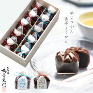 お中元 ギフト 羊羹 ようかん 個包装 寒天 京都 鶴屋光信 木箱10個入水ようかん 5個 塩水ようかん 5個 誕…