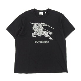 バーバリー EKD 刺繍 コットン Tシャツ 8072775 メンズ ブラック BURBERRY 【中古】 【アパレル・小物】