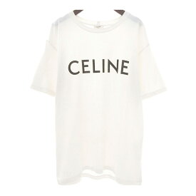 セリーヌ ロゴ プリント Tシャツ 2X681671Q メンズ ホワイト CELINE 【中古】 【アパレル・小物】