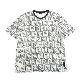 フェンディ ロゴ 半袖Tシャツ FY0936 メンズ ホワイト ブラック FENDI 【中古】 【アパレル・小物】