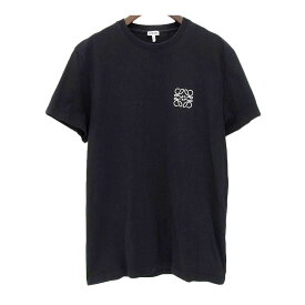 ロエベ アナグラム 刺繍 Tシャツ H526Y22J26 メンズ ブラック LOEWE 【中古】 【アパレル・小物】