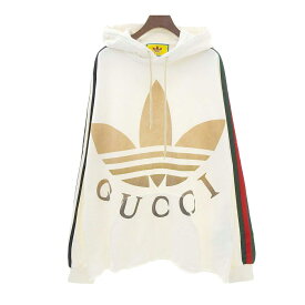 グッチ adidas コラボ ロゴ フーディ 722967 メンズ ホワイト GUCCI 【中古】 【アパレル・小物】