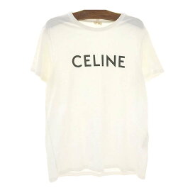 セリーヌ ロゴ Tシャツ 2X308916G レディース ホワイト CELINE 【中古】 【アパレル・小物】