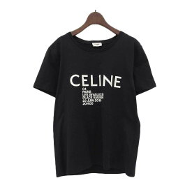 セリーヌ ロゴ コットン Tシャツ 2X308799I メンズ ブラック CELINE 【中古】 【アパレル・小物】