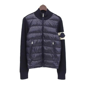 モンクレール MAGLIA CARDIGAN TRICOT ニット 切替 ダウンジャケット 98509 20 A9629 ユニセックス ネイビー MONCLER 【中古】 【アパレル・小物】