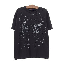 ルイヴィトン スプレッド エンブロイダリー Tシャツ メンズ ブラック LOUIS VUITTON 【中古】 【アパレル・小物】