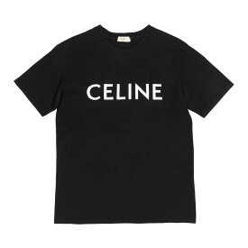セリーヌ ロゴ プリント Tシャツ 2X764671Q メンズ ブラック CELINE 【中古】 【アパレル・小物】
