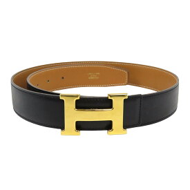 エルメス H バックル リバーシブル レザー ベルト 32MM 80 ユニセックス ブラック ブラウン HERMES 【中古】 【アパレル・小物】