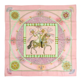 エルメス カレ 90 FEUX D’ARTIFICE 技巧の火 ユニセックス ピンク HERMES 【中古】 【アパレル・小物】