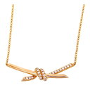 ティファニー ノット ネックレス ダイヤモンド Au750 (K18PG) レディース TIFFANY&Co. [美品] 【中古】 【ジュエリー】