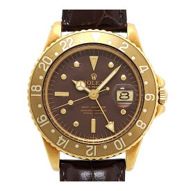 ロレックス GMTマスター　フジツボ ブラウンベゼル 1675/8 自動巻き イエローゴールド メンズ ROLEX [アンティーク ヴィンテージ] 【中古】 【時計】