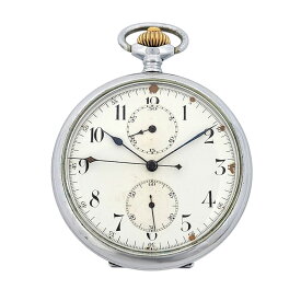 ロンジン 懐中時計 ワンプッシュクロノグラフ 夜光秒時計一型 呉 航 大日本武徳会 手巻き SKS ニッケル メンズ LONGINES [アンティーク ヴィンテージ] 【中古】 【時計】