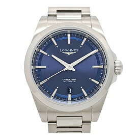 ロンジン コンクエスト ブルー L3.720.4.92.6 自動巻き ステンレススティール メンズ LONGINES 【中古】 【時計】